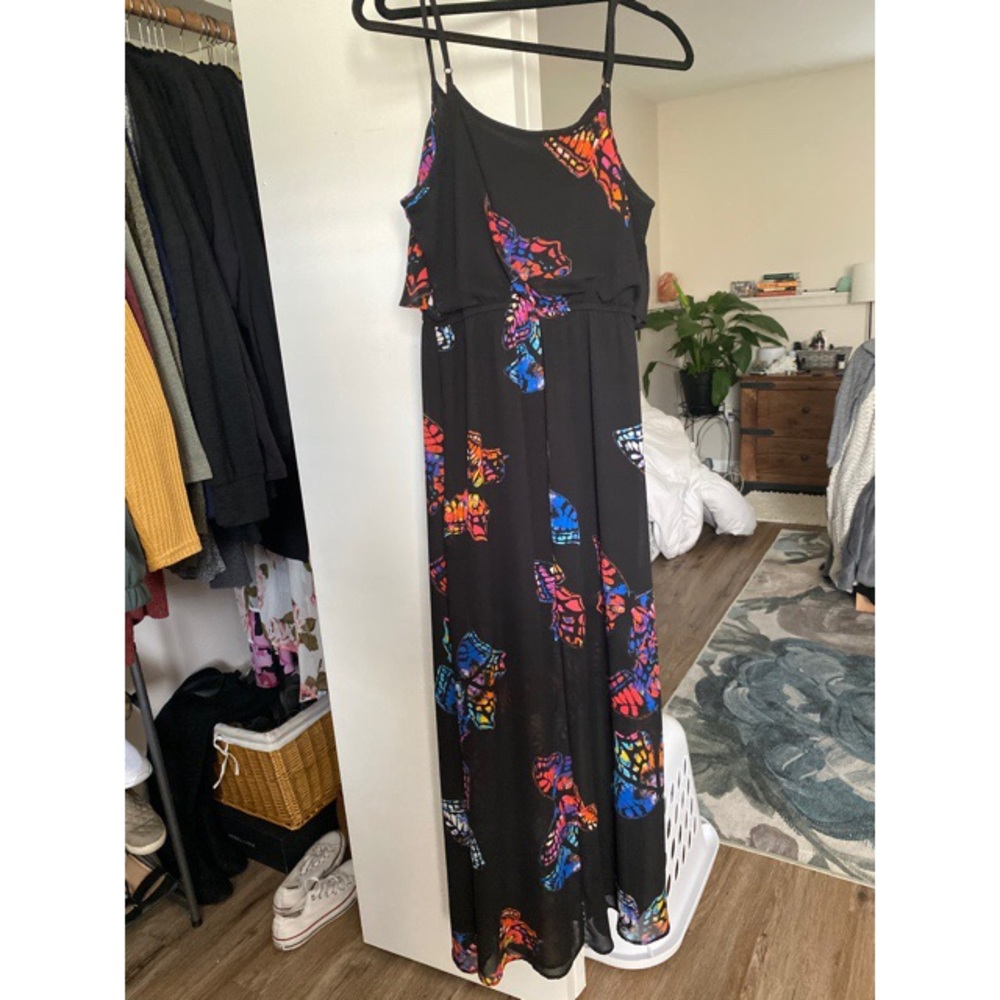 Multi Color Butterfly Maxi Dress - Picture 3 of 4